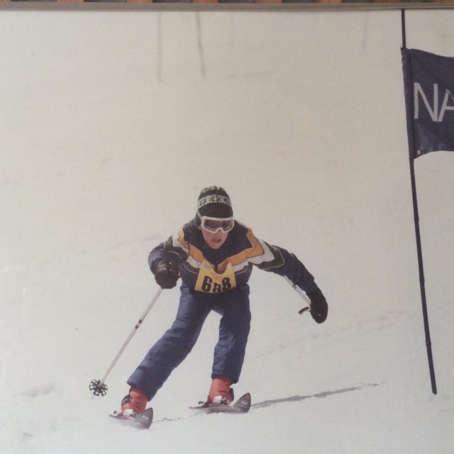 Alpine Meadows, CA, during a trip with the family of his grade school friend Andy Collins Age 8-9